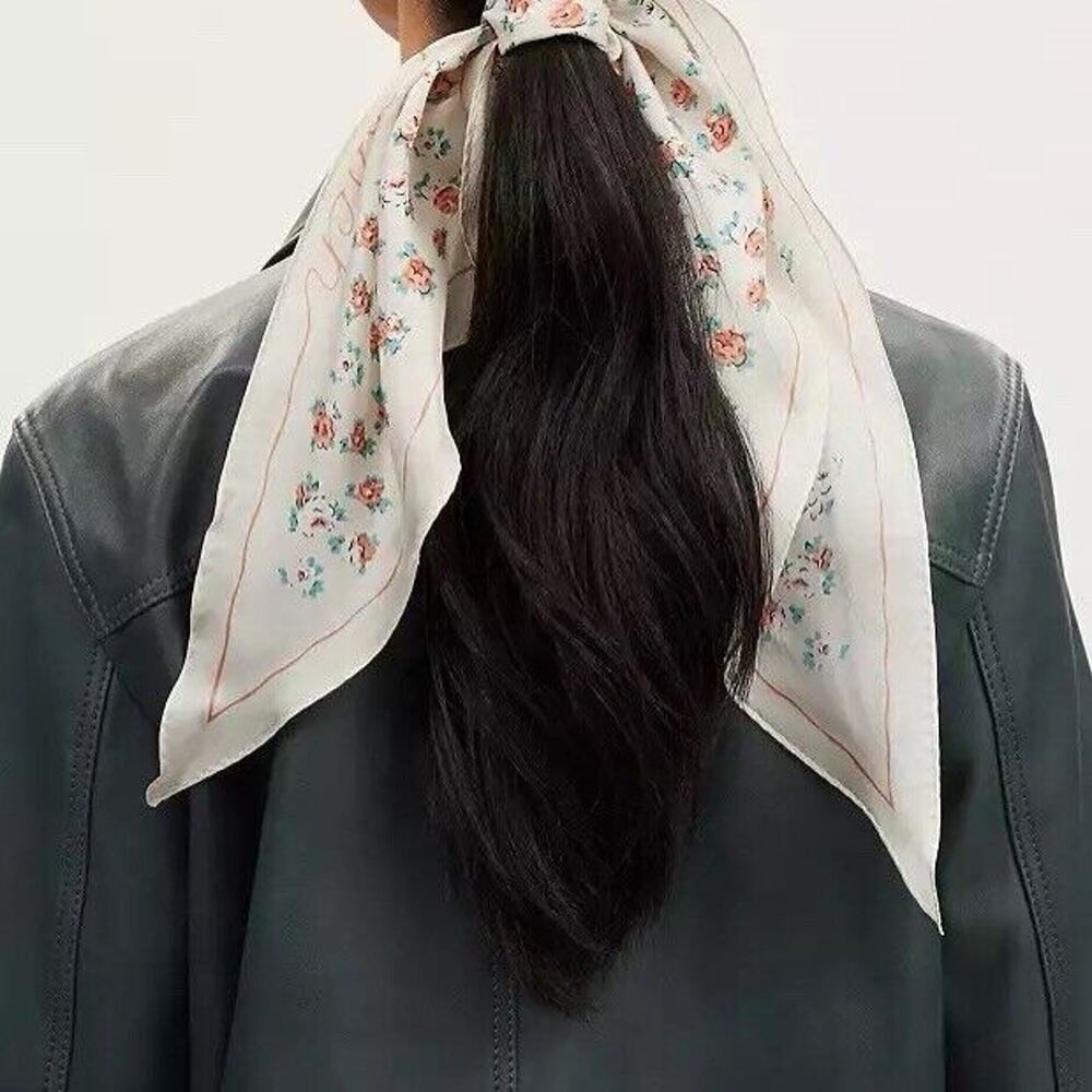 NWT Coach Bundle Georgia Satchel Bag CR156 Leather Bluebell & Cq722 Silk Scarf - Picture 7 of 12